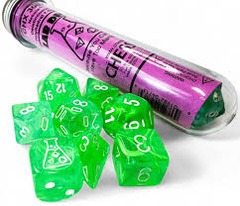 Chessex - Lab Dice 7 Die Set - Nebula Gelatinous/White